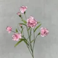 Artificial pink carnation bouquet silk flower for home table decor wedding arrangement - Border Pink