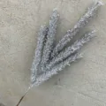 Branche de roseau artificielle pailletée argentée, idéale pour la déco maison et mariage. - Argent