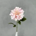 Single artificial pink dahlia flower stem variant for elegant home decor and wedding arrangement - Light Pink