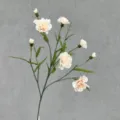 Artificial small carnation flower branch, multi-head pink silk floral for home decor. - Pink Heart Champagne