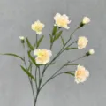 Artificial carnation flower branch multi-head silk floral home decor table centerpiece - Champagne with Yellow Center