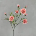 Artificial carnation flowers silk floral bunch home decor table arrangement fake flowers - Autumn Pink