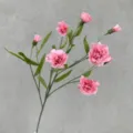 Artificial pink carnation flower branch fake floral for home and table wedding decor - Deep Pink