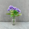 Artificial peony flower bouquet for home wedding decoration, fake floral photography props - Purple