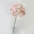 Artificial pink hydrangea flower single stem silk floral arrangement for home wedding decor - Light Pink