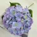 Artificial Hydrangea Silk Flower Single Fake Floral Wedding Party Home Decor Prop - Deep purple