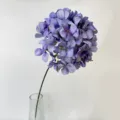 Artificial single stem purple hydrangea flower detail shot for wedding and home decoration. - Light Blue Purple