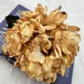 European vintage artificial silk hydrangea flower single stem for home decor and party decoration. - Coffee
