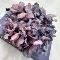 Vintage artificial silk hydrangea flower retro single faux floral for home room decoration. - Blue and Purple