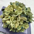 Vintage Stoff Hortensie künstliche Blume für Heimdeko, Retro Seidenblume Variante. - Grün