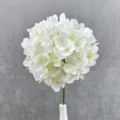 White artificial hydrangea flower stem, elegant home decor and wedding arrangement. - White