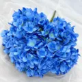 Artificial blue hydrangea flowers for home decor, wedding floral arrangements and party styling. - Dark Blue