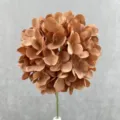 Brown artificial hydrangea flower head fake floral home wedding decoration stem single piece item - Coffee
