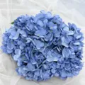 5-head artificial blue hydrangea flowers for home decor, wedding floral arrangements and gifts. - Fog Blue