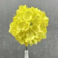 Yellow artificial hydrangea flower variant for home wedding decor and floral arrangement. - Bright yellow
