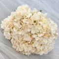 5-Head Artificial Hydrangea Bouquet Silk Flowers for Wedding Home Living Room Decor - Champagne