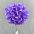 Artificial purple hydrangea flower head for home decor wedding party floral arrangement - Deep purple