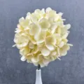 Artificial hydrangea flower decorative head with vase for home wedding room decor - Champagne