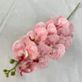 Pink artificial phalaenopsis orchid stem variant, 9-head floral decor for home wedding. - Pink Beauty #7