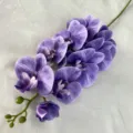 Purple artificial orchid flower branch 9 heads silk phalaenopsis for home wedding decor - Bellflower Purple #56