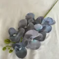 Artificial Blue Grey Phalaenopsis Orchid Stem Silk Flower for Home Wedding Decor Variant - Dark Blue