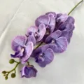 Single stem artificial phalaenopsis orchid purple flower for home wedding decor. - Navy Blue #55