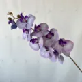 Artificial purple Phalaenopsis orchid branch, 9 heads floral decor for wedding home - Light Blue