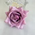 Artificial purple rose brooch fabric flower wedding corsage apparel costume decorative accessory - Pink Purple