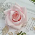 Artificial pink rose flower head detail shot for wedding decoration and floral arrangement. - Color 5