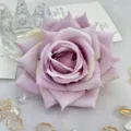 Artificial purple rose flower head for wedding decoration DIY crafts flower box 1pc - Lavender