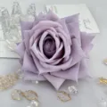 Artificial purple rose flower head for wedding decoration, DIY garlands and gift boxes. - Lavender