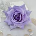 Artificial purple rose flower head for wedding decoration and DIY floral crafts detail - Gradient Light Purple