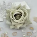 Artificial rose flower head for wedding decoration, DIY garlands, and handmade flower boxes. - Grey Green