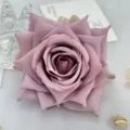 Artificial rose flower head detail for wedding decoration, DIY floral wreaths, and craft gift boxes. - Lotus Pink