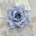Blue artificial rose flower head for wedding decoration, DIY handmade craft material and gift box - Blue and Purple