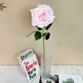 Artificial pink rose flower simulation home decor wedding flower arrangement photography prop vase - Light Pink