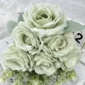 Bouquet di fiori di rose verde pallido artificiale matrimonio festa a casa decoro - Verde Chiaro