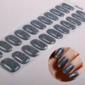 Smalto adesivo per unghie in gel olografico senza UV adesivi glitterati finitura lucida - Stile Glitter Iridescente (BSA-0015)