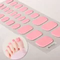 Strisce per unghie dei piedi in gel semi polimerizzato rosa solido adesivi UV per pedicure. - Rosa Lucido