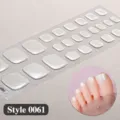 Strisce per unghie dei piedi in gel semi-indurito con glitter argento, richiedono luce UV 60s. - Paillettes Argento
