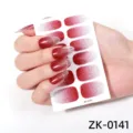 Adesivi per unghie sfumati glitterati rosso argento unghie finte adesive per donne - Adesivo per Unghie Sfumato (ZK-0141)
