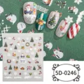5D Christmas nail art stickers embossed winter holiday snowman Santa decals for DIY nail design. - 5D-0246 / 85*100mm Blank Sheet