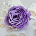 Tête de rose artificielle violette pour décoration de mariage DIY et accessoires de boîte. - Violet