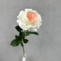 Artificial Austin rose single stem flower fake floral home table decor wedding arrangement - Pink Edge