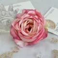 DIY fleur de pivoine rose artificielle frisée pour décoration mariage, boîte cadeau. - Dégradé Rose Blanc