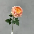 Einzelner künstlicher Austin Rosenzweig pfirsichrosa Kunstblume für Heimdekor Schreibtisch - Orangerosa