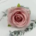 Artificial rose flower head vintage pink velvet flower for wedding party home decoration - Antique Bean Paste