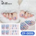 3D blue rhinestone toe nail stickers beach style shiny sparkly nail art patches summer - 3D Rhinestone Blue Style (ZF-0006) / Press-on Nails and Nail File