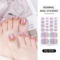 Glitter gradient aurora toenail stickers for women, sparkling summer feet nail art. - Sequins Gradient Style (ZXJ-0202) / Press-on Nails and Nail File