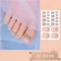 Detailed view of sparkling glitter gradient toe nail wraps, showcasing gorgeous finish and sheet layout. - Solid Gradient Glitter Style (ZF-0239)